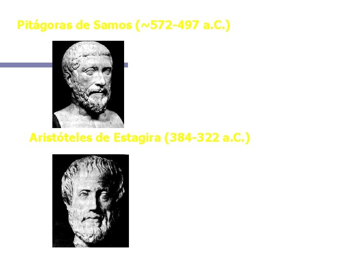 Pitágoras de Samos (~572 -497 a. C. ) Acreditava na esfericidade da Terra, da