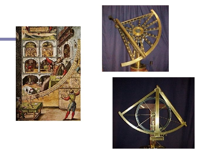 Tycho Brahe usando um quadrande mural 