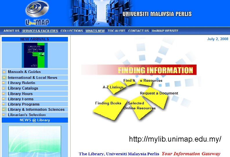http: //mylib. unimap. edu. my/ 