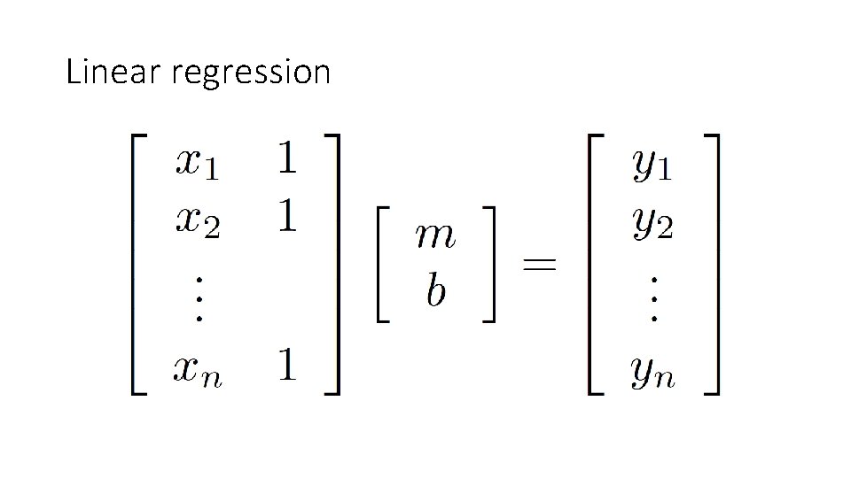 Linear regression 