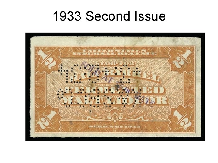 1933 Second Issue 