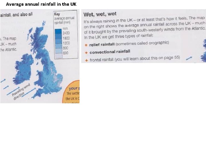 Average annual rainfall in the UK 