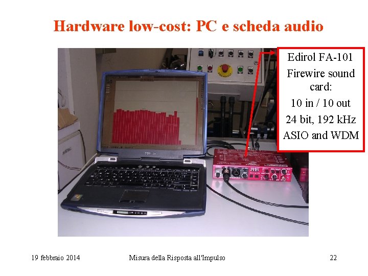 Hardware low-cost: PC e scheda audio Edirol FA-101 Firewire sound card: 10 in /