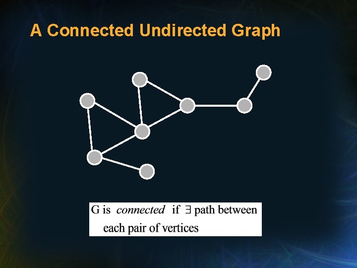 A Connected Undirected Graph A Connected Undirected Graph