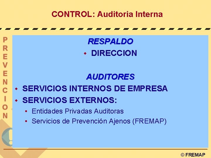 CONTROL: Auditoria Interna RESPALDO w DIRECCION AUDITORES w SERVICIOS INTERNOS DE EMPRESA w SERVICIOS