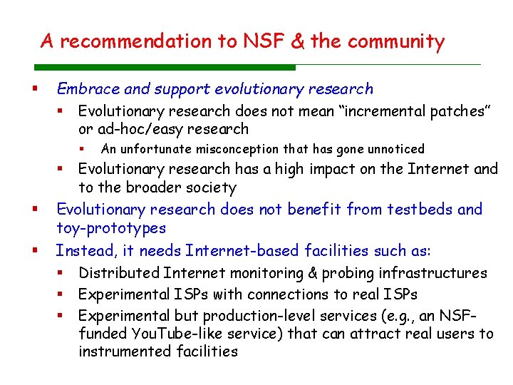 Four myths about GENI and one Constantine