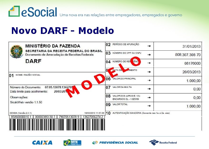 Novo DARF - Modelo 