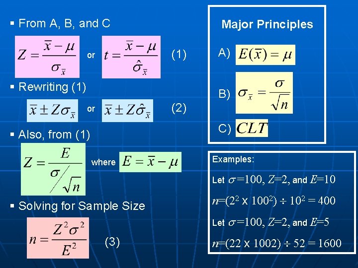 § From A, B, and C Major Principles (1) or § Rewriting (1) A)