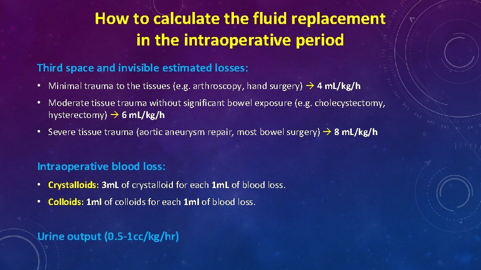 CASE 9 FLUID REPLACEMENT THERAPY Group B A
