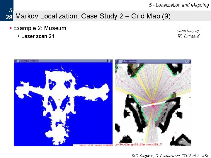 5 - Localization and Mapping 5 39 Markov Localization: Case Study 2 – Grid