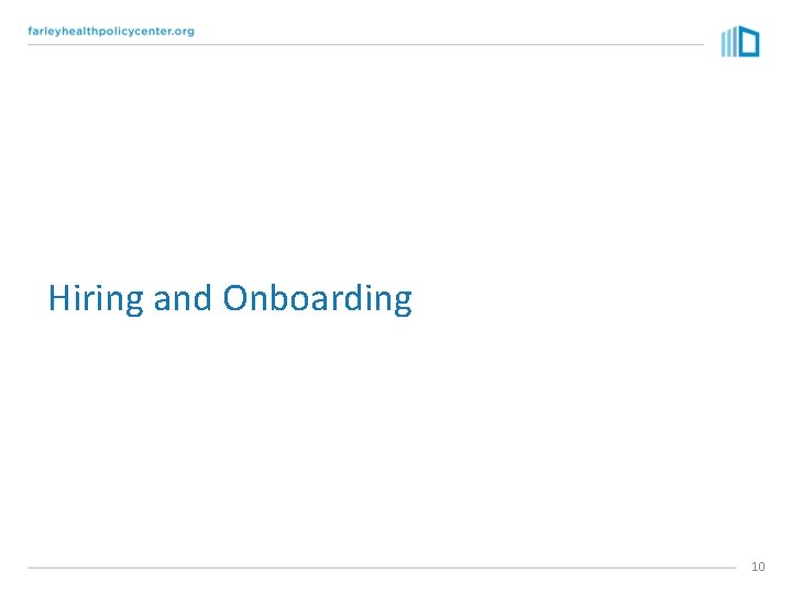 Hiring and Onboarding 10 