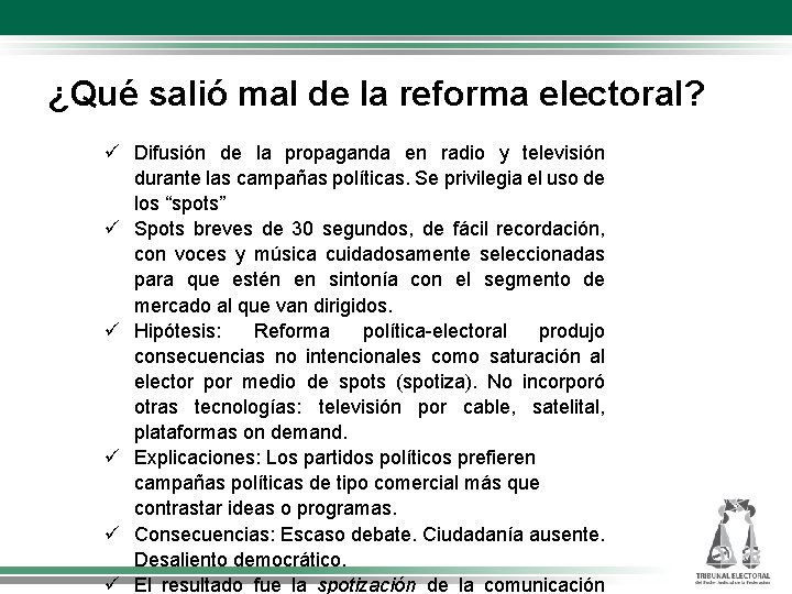 ¿Qué salió mal de la reforma electoral? Difusión de la propaganda en radio y