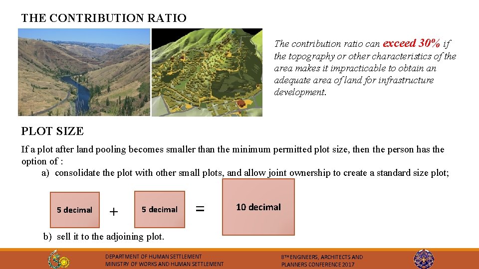 THE CONTRIBUTION RATIO The contribution ratio can exceed 30% if the topography or other