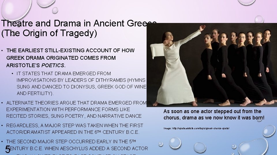 Theatre and Drama in Ancient Greece (The Origin of Tragedy) • THE EARLIEST STILL-EXISTING
