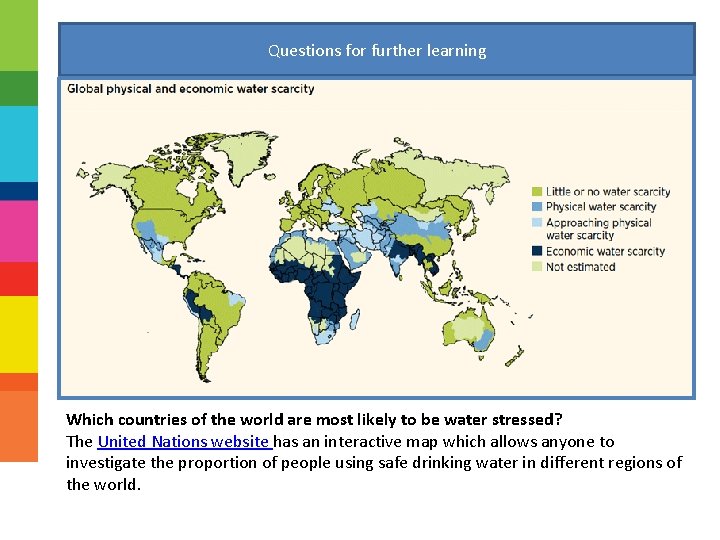 Questions for further learning Which countries of the world are most likely to be