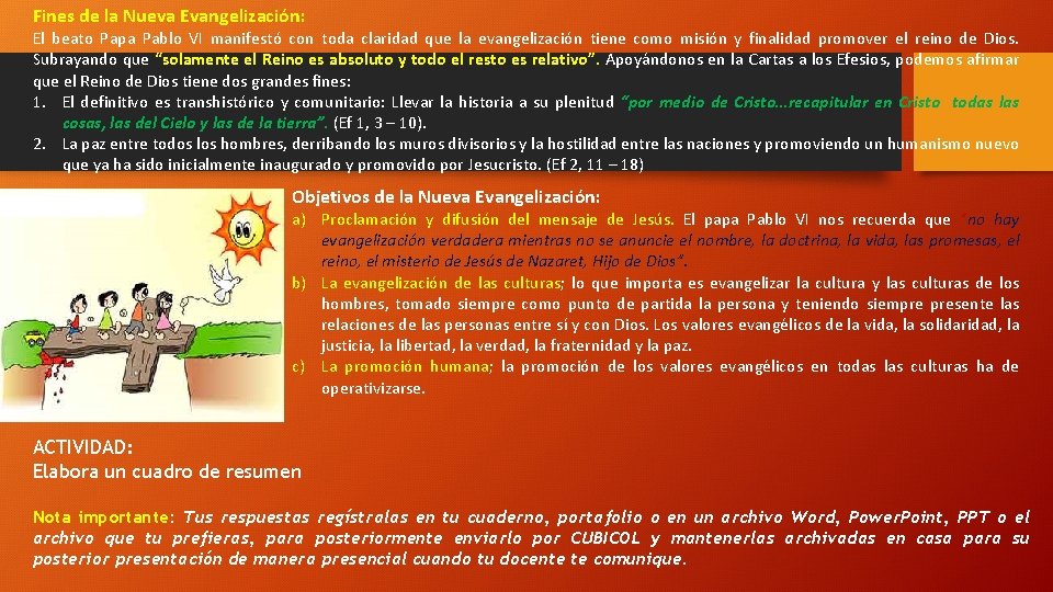 Fines de la Nueva Evangelización: El beato Papa Pablo VI manifestó con toda claridad