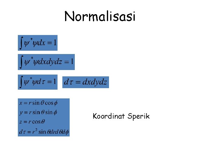 Normalisasi Koordinat Sperik 