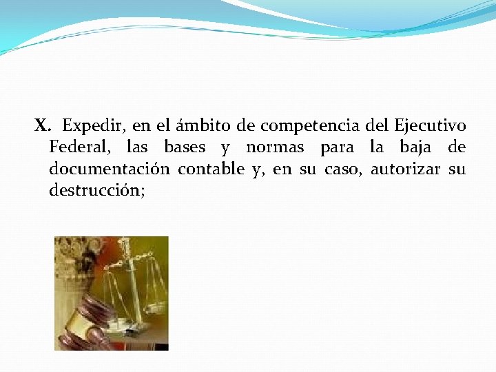 X. Expedir, en el ámbito de competencia del Ejecutivo Federal, las bases y normas