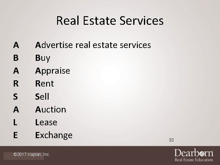 Real Estate Services A B A R S A L E Advertise real estate
