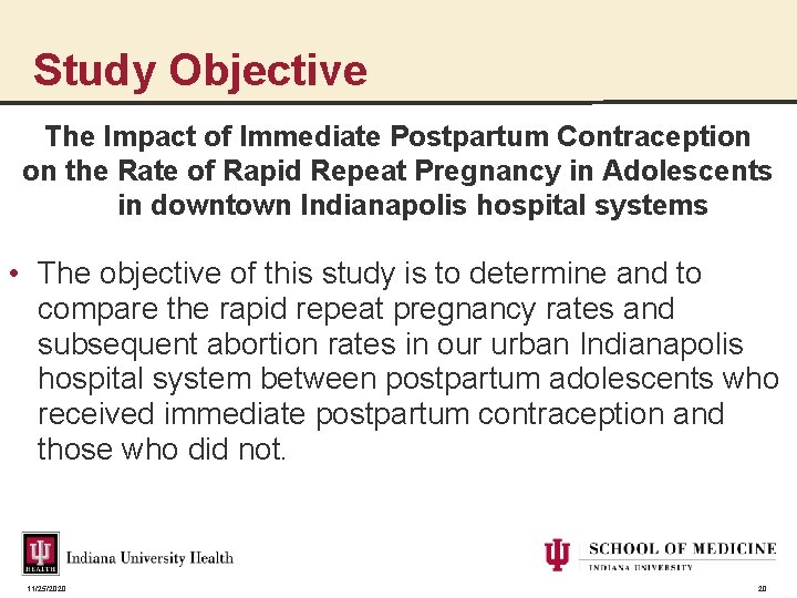 Study Objective The Impact of Immediate Postpartum Contraception on the Rate of Rapid Repeat