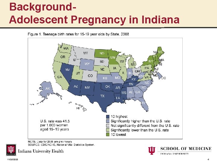 Background- Adolescent Pregnancy in Indiana 11/25/2020 4 