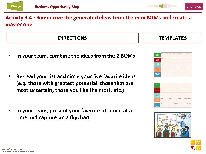 Business Opportunity Map EXERCISE Activity 3. 4. : Summarize the generated ideas from the