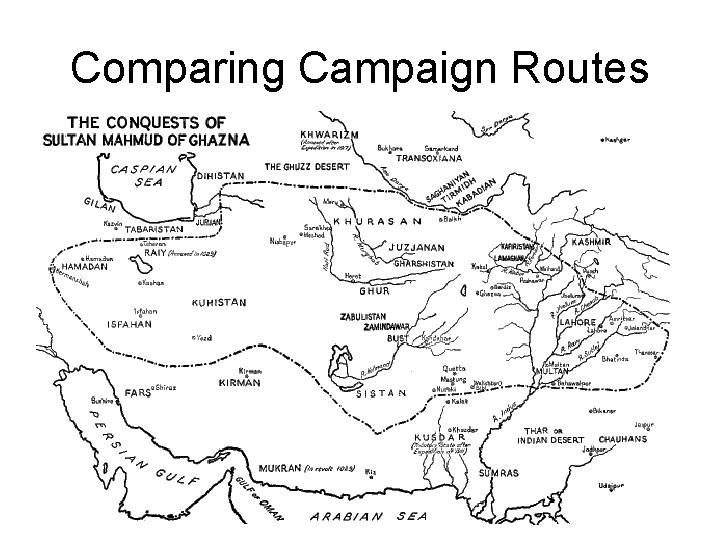 Comparing Campaign Routes 