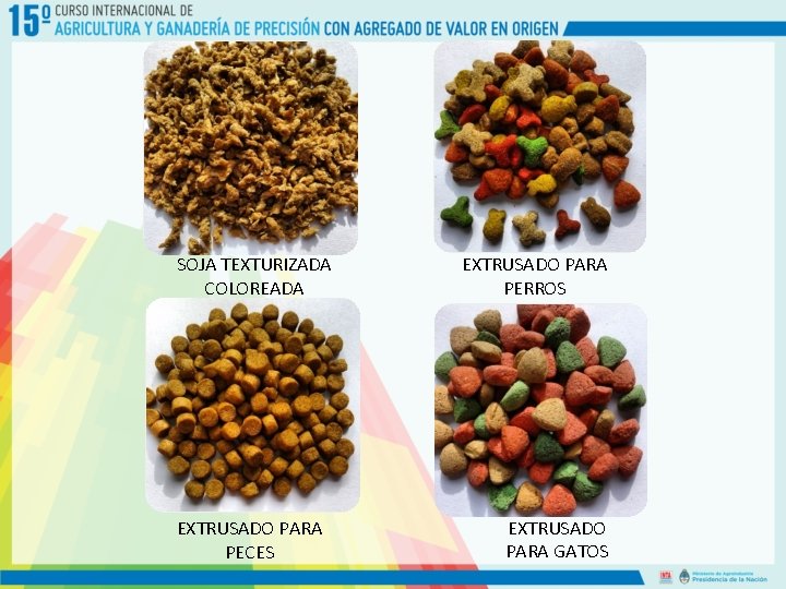 SOJA TEXTURIZADA COLOREADA EXTRUSADO PARA PECES EXTRUSADO PARA PERROS EXTRUSADO PARA GATOS 