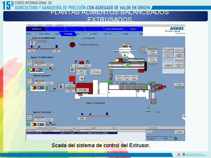 PLANTAS ALIMENTOS BALANCEADOS EXTRUSADOS Scada del sistema de control del Extrusor. 