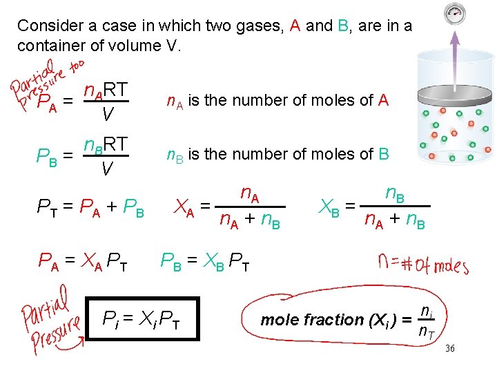 Consider a case in which two gases, A and B, are in a container