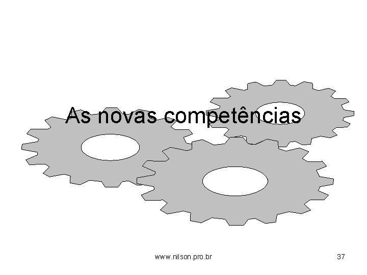 As novas competências www. nilson. pro. br 37 