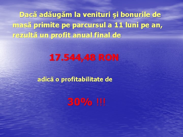 Dacă adăugăm la venituri şi bonurile de masă primite pe parcursul a 11 luni