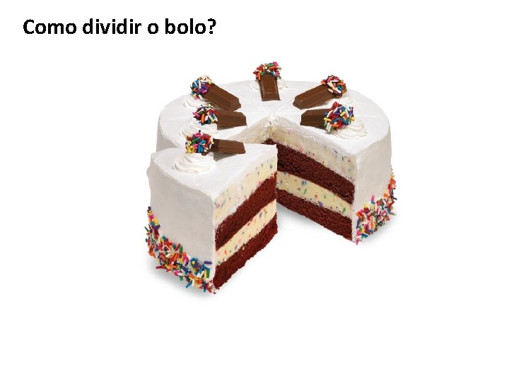 Como dividir o bolo? 