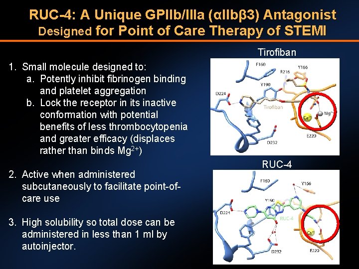RUC-4: A Unique GPIIb/IIIa (αIIbβ 3) Antagonist Designed for Point of Care Therapy of