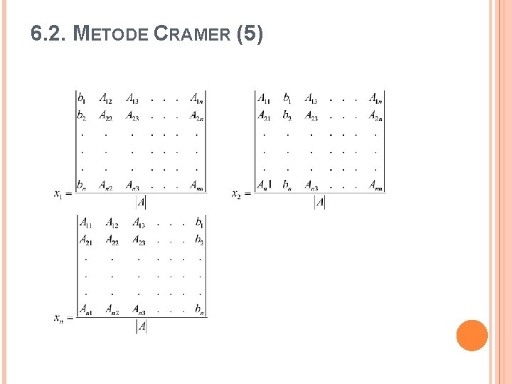 6. 2. METODE CRAMER (5) 