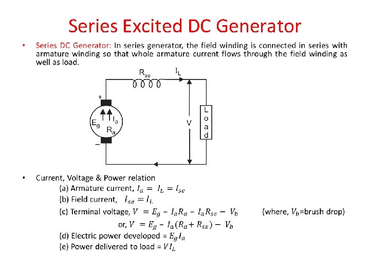 Series Excited DC Generator • 
