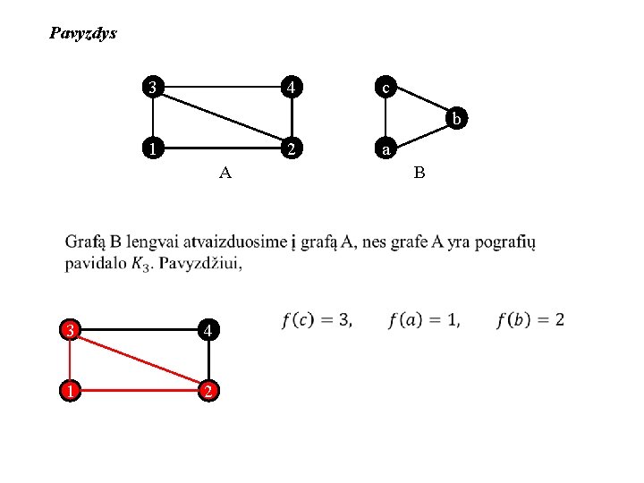 Pavyzdys 3 4 c b 2 1 A B 3 4 1 2 a