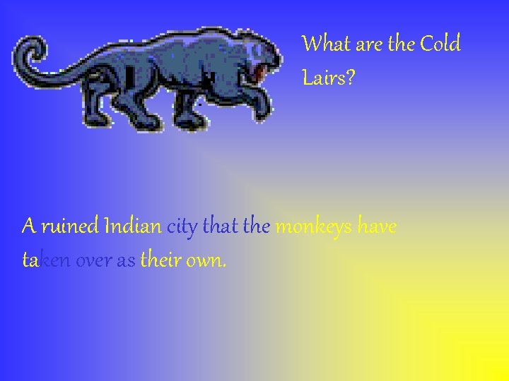 What are the Cold Lairs? A ruined Indian city that the monkeys have taken