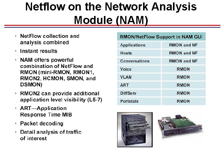 Netflow on the Network Analysis Module (NAM) 