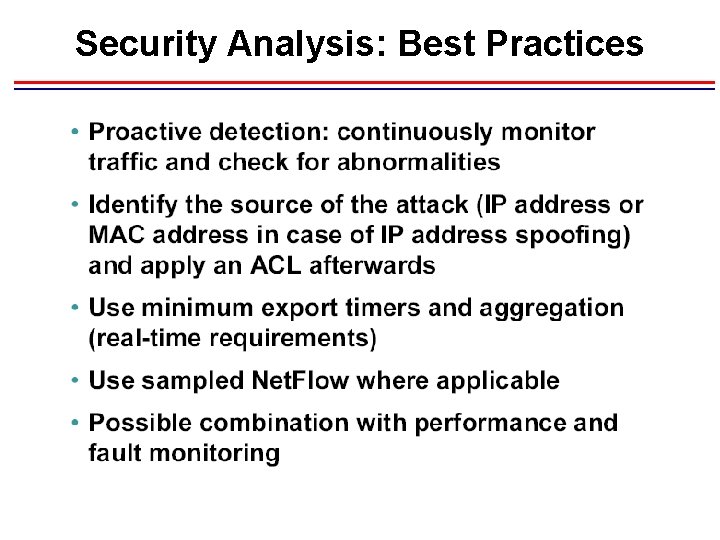 Security Analysis: Best Practices 