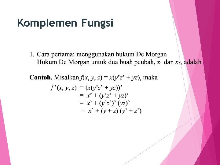 Komplemen Fungsi 11 
