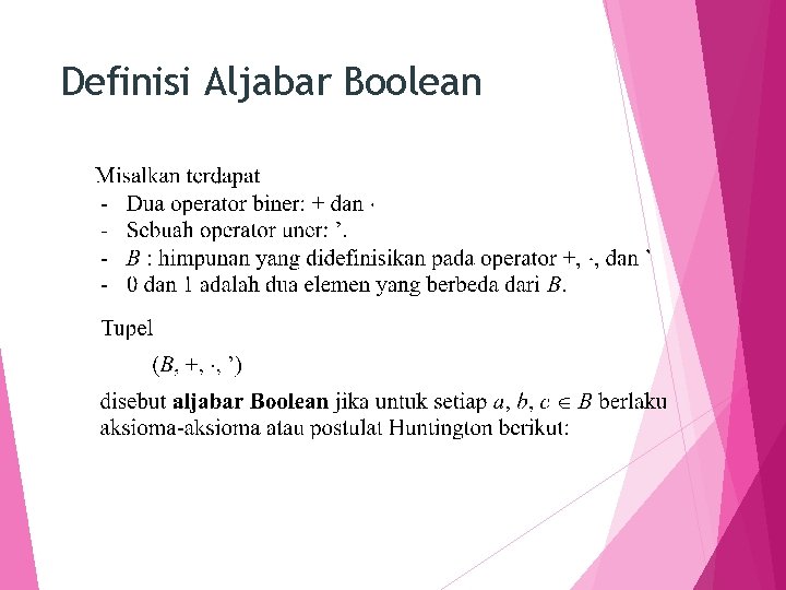 Definisi Aljabar Boolean 2 