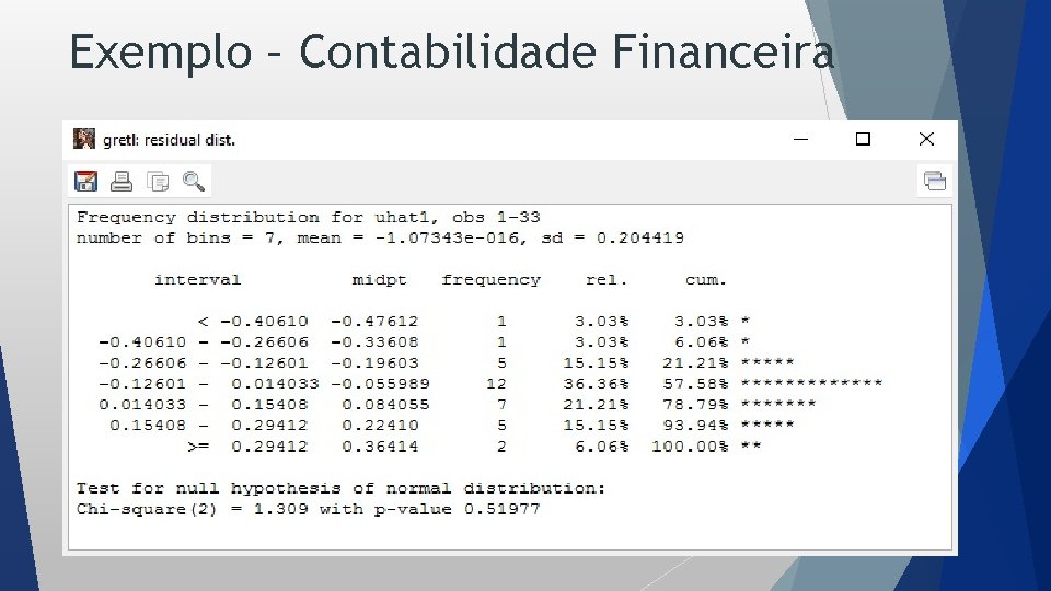 Exemplo – Contabilidade Financeira 