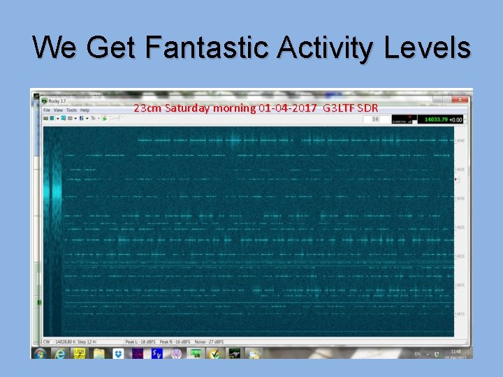 We Get Fantastic Activity Levels 23 cm Saturday morning 01 -04 -2017 G 3