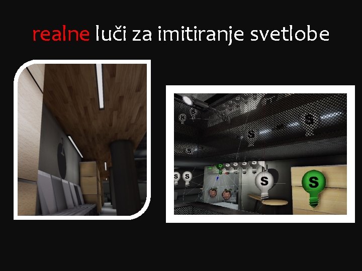 realne luči za imitiranje svetlobe 