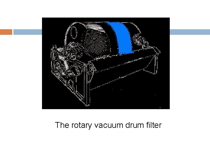 The rotary vacuum drum filter 