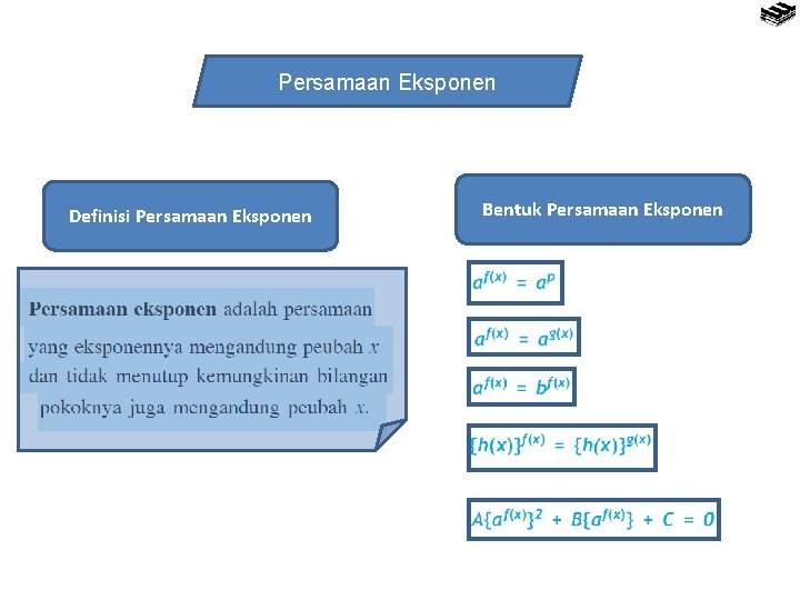 Persamaan Eksponen Definisi Persamaan Eksponen Bentuk Persamaan Eksponen 