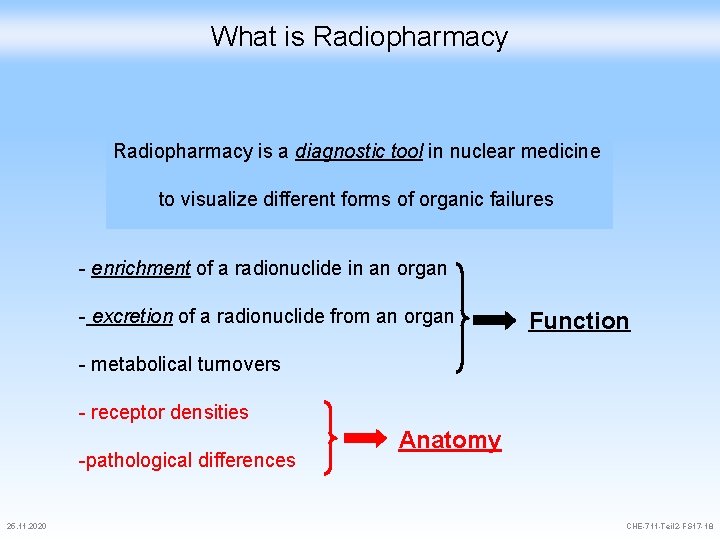 What is Radiopharmacy is a diagnostic tool in nuclear medicine to visualize different forms