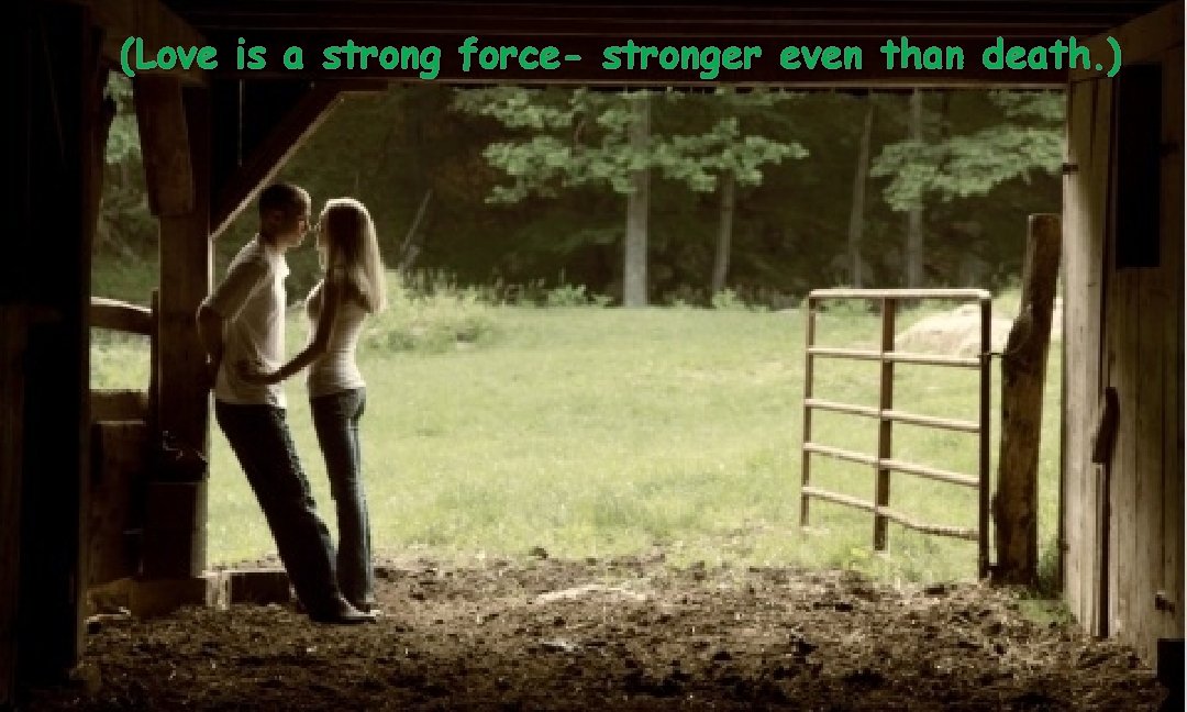 (Love is a strong force- stronger even than death. ) 