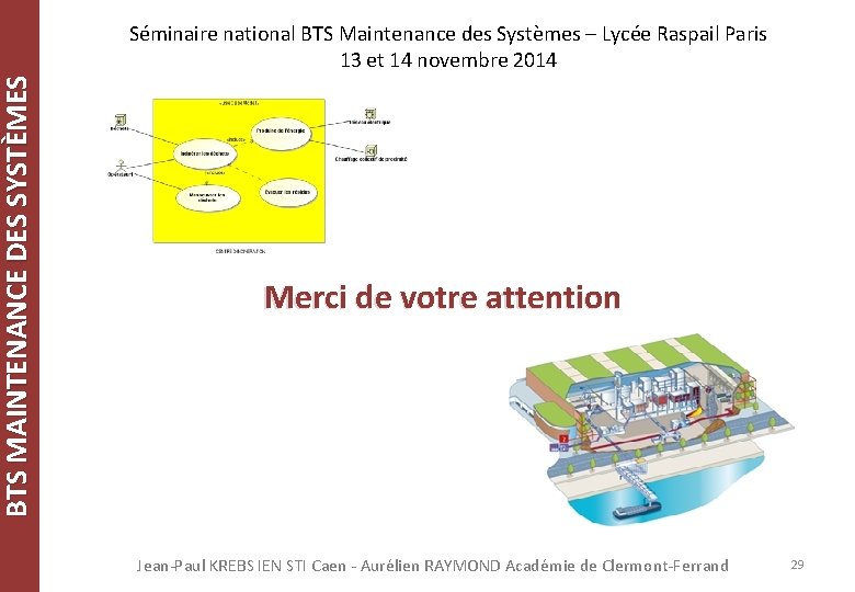 BTS MAINTENANCE DES SYSTÈMES Séminaire national BTS Maintenance des Systèmes – Lycée Raspail Paris BTS MAINTENANCE DES SYSTÈMES Séminaire national BTS Maintenance des Systèmes – Lycée Raspail Paris